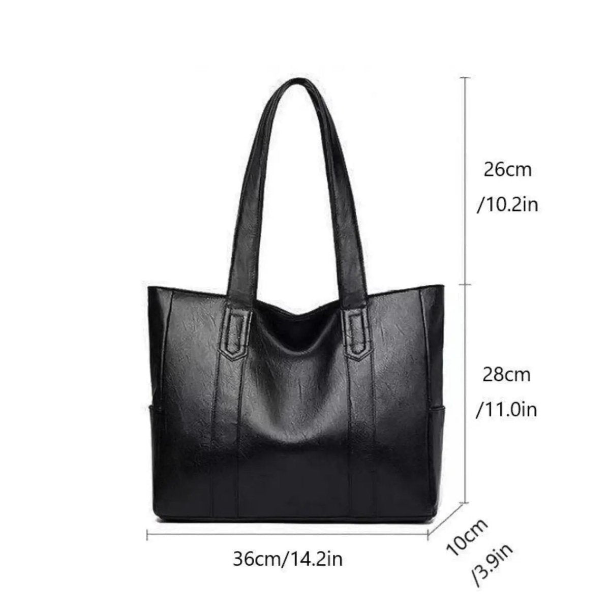 RETROVIK elegant skuldertaske i læderlook – billede 9
