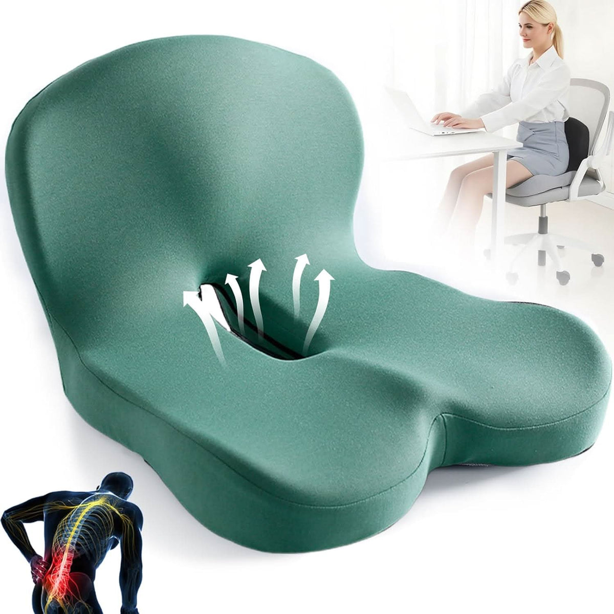 Ergonomisk siddepude i memory foam i syv farver – billede 7