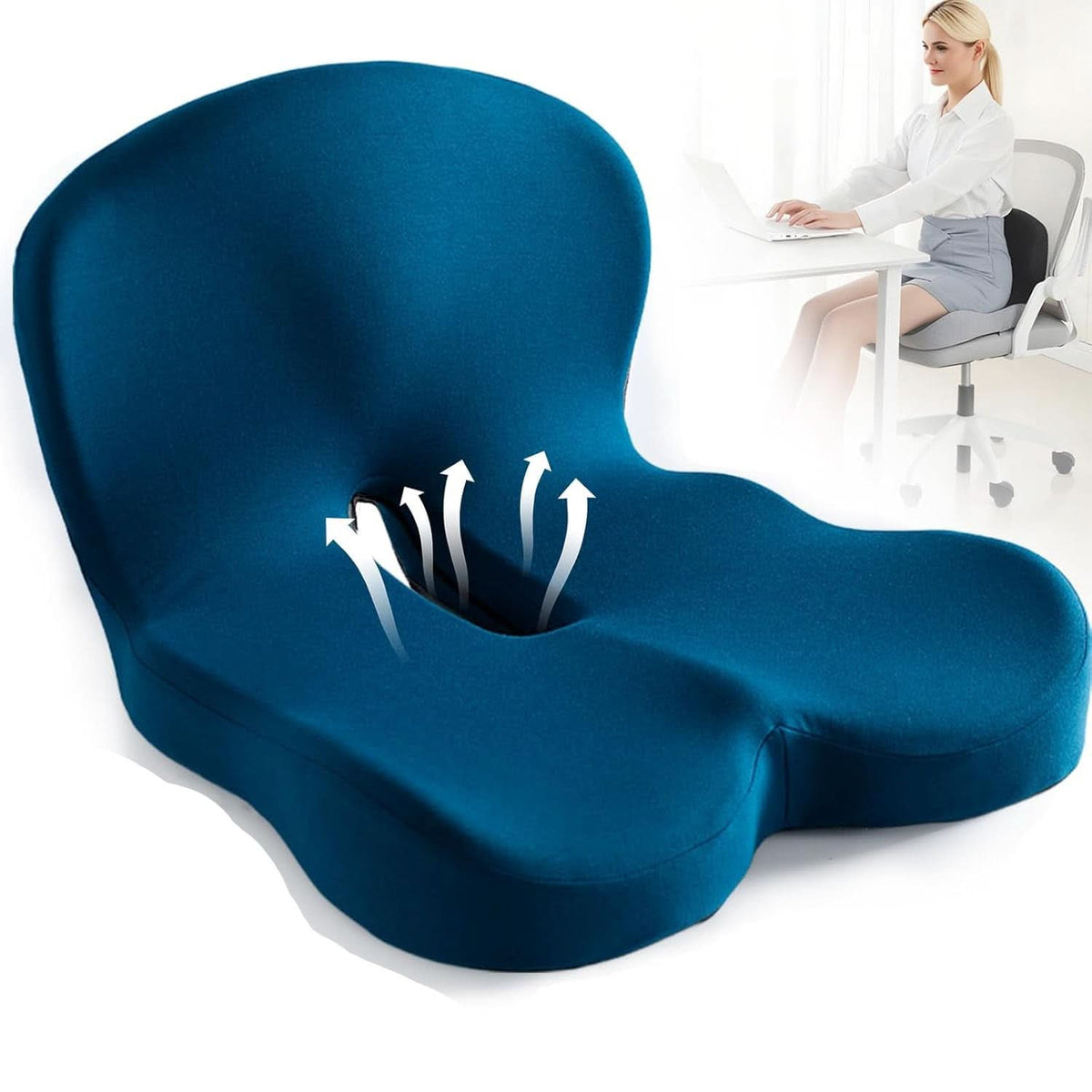 Ergonomisk siddepude i memory foam i syv farver – billede 9