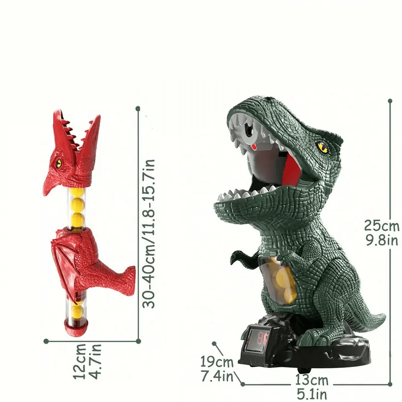 Skydespil til børn med bløde skumkugler og dinosaurmålskive – billede 9