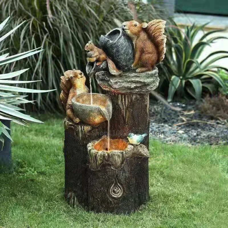 SOLHAVN solcellehavefigur med and og egern – billede 3
