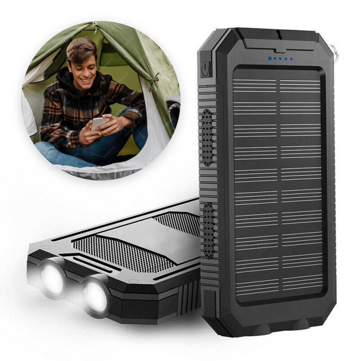 SOLKRAFT solcelle powerbank – billede 4