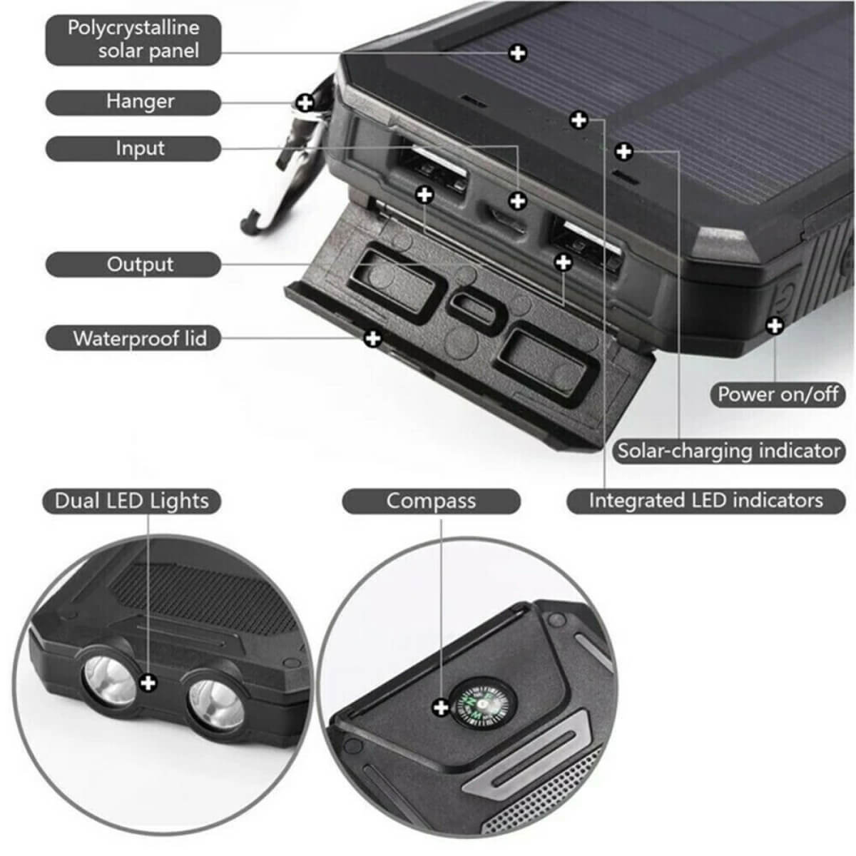 SOLKRAFT solcelle powerbank – billede 8