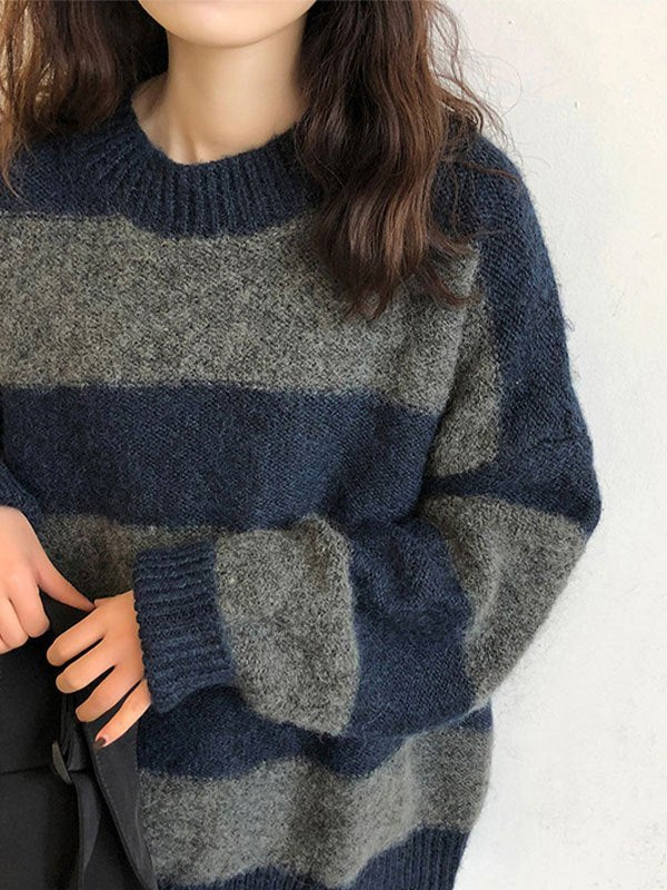 STRIBEHØJ oversized sweater til damer – billede 3