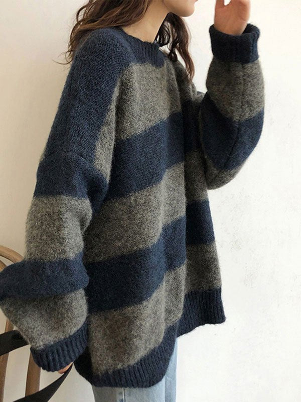 STRIBEHØJ oversized sweater til damer – billede 4