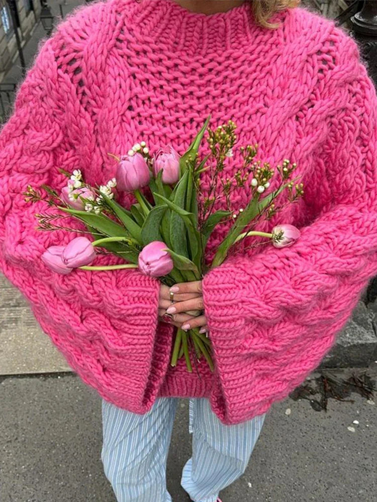 STRIKHAVN grovstrikket sweater til damer – billede 5