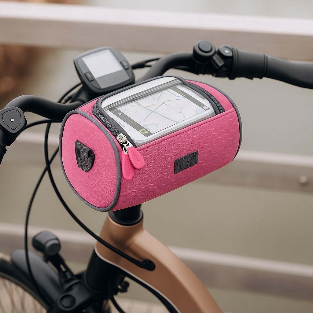 Vandafvisende styrtaske til cykel med gennemsigtigt touchrum – billede 13