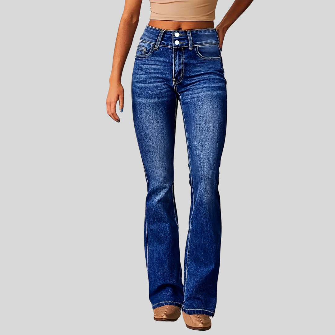 Højtaljede jeans med svaj til damer – billede 3