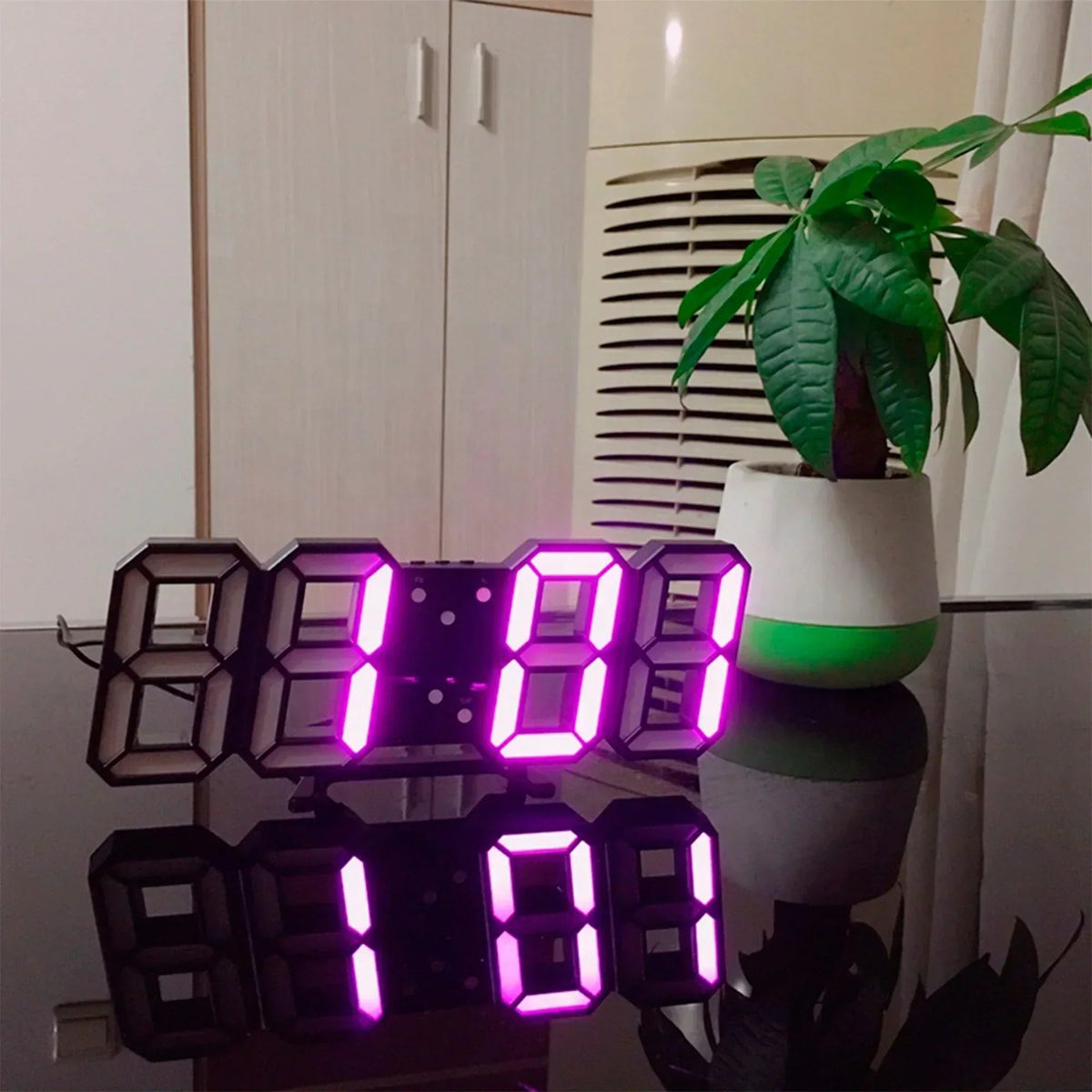 TIMEGLØD digitalt 3D vægur – billede 6