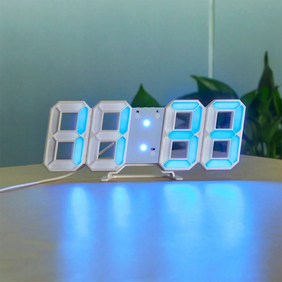 TIMEGLØD digitalt 3D vægur – billede 11