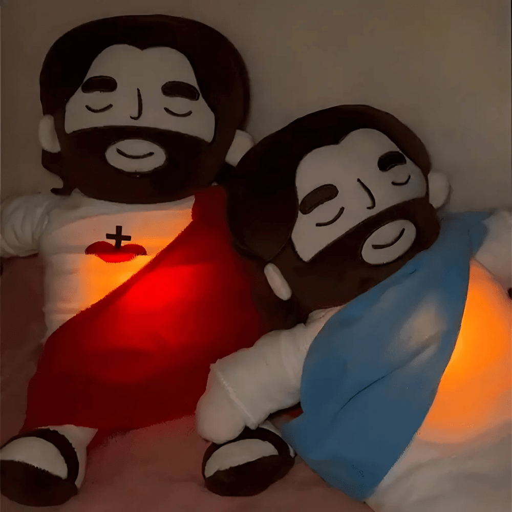TRØSTBAMSE Jesus-bamse med blid vejrtrækningsbevægelse – billede 3