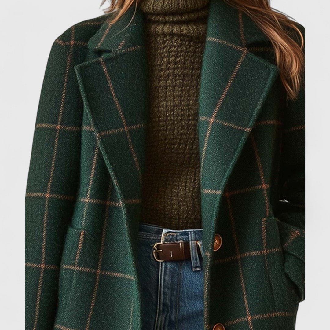 TWEEDHOLM ternet frakke i tweed – billede 3