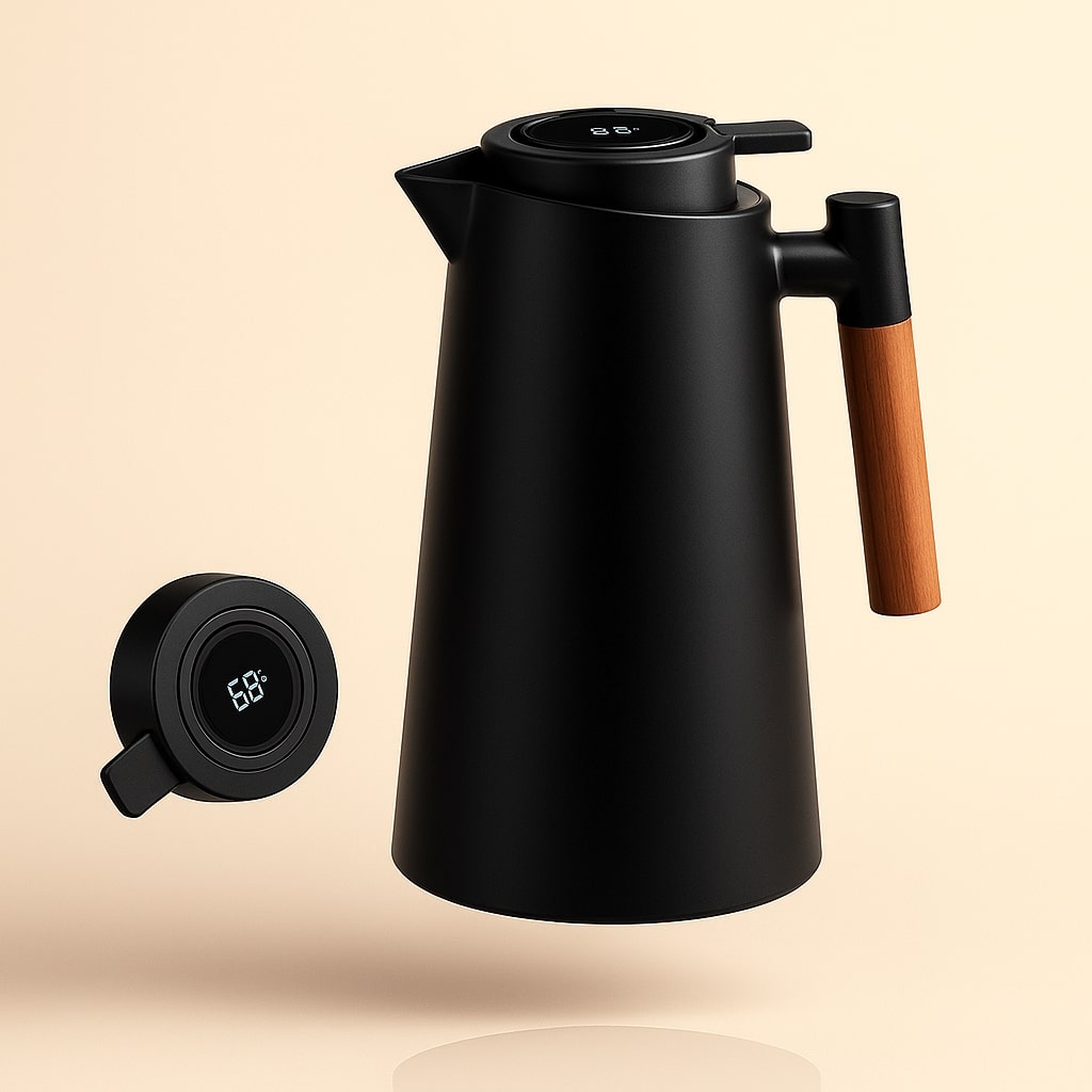 Termokande på 1 liter med digital temperaturvisning til kaffe og te – billede 7