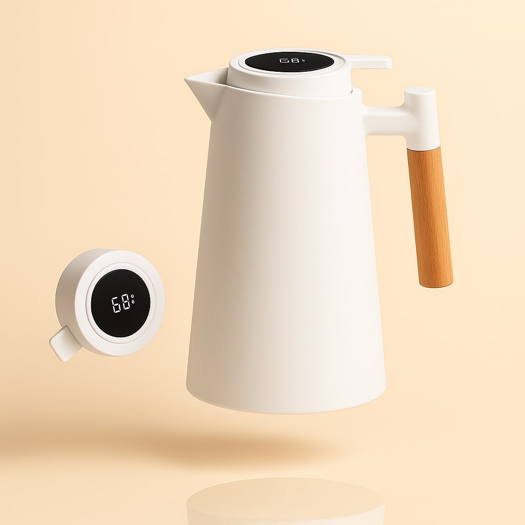 Termokande på 1 liter med digital temperaturvisning til kaffe og te – billede 8