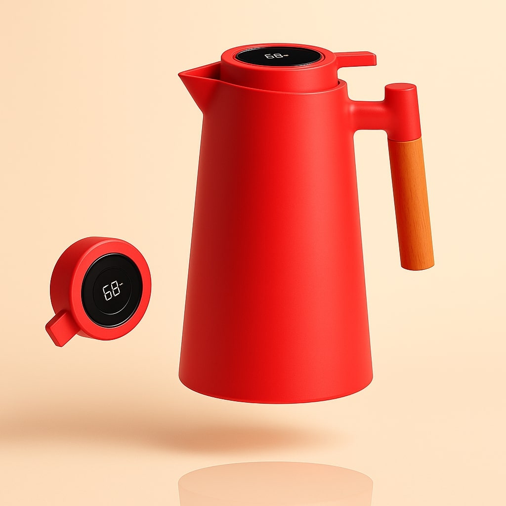 Termokande på 1 liter med digital temperaturvisning til kaffe og te – billede 11