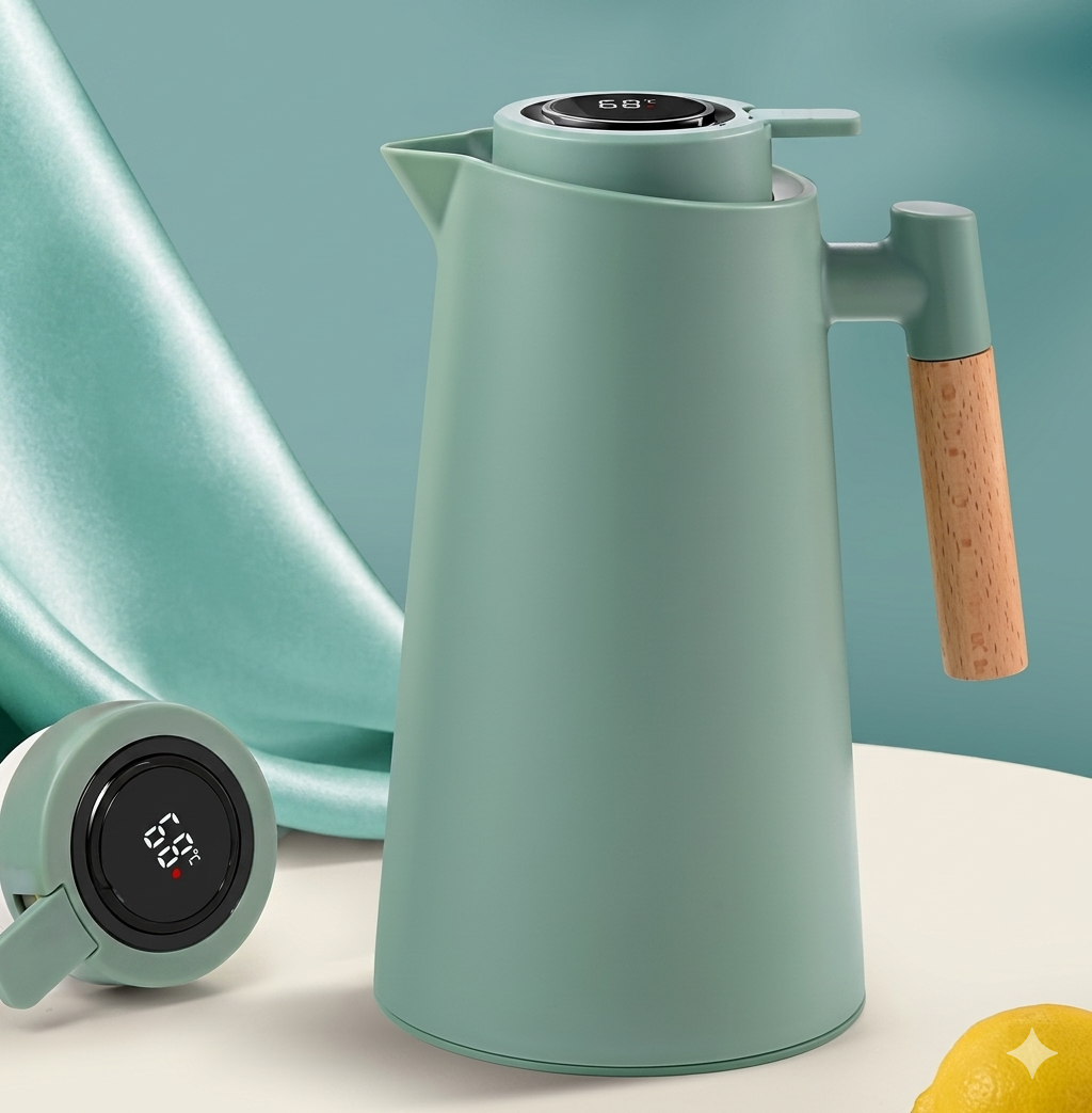 Termokande på 1 liter med digital temperaturvisning til kaffe og te – billede 12