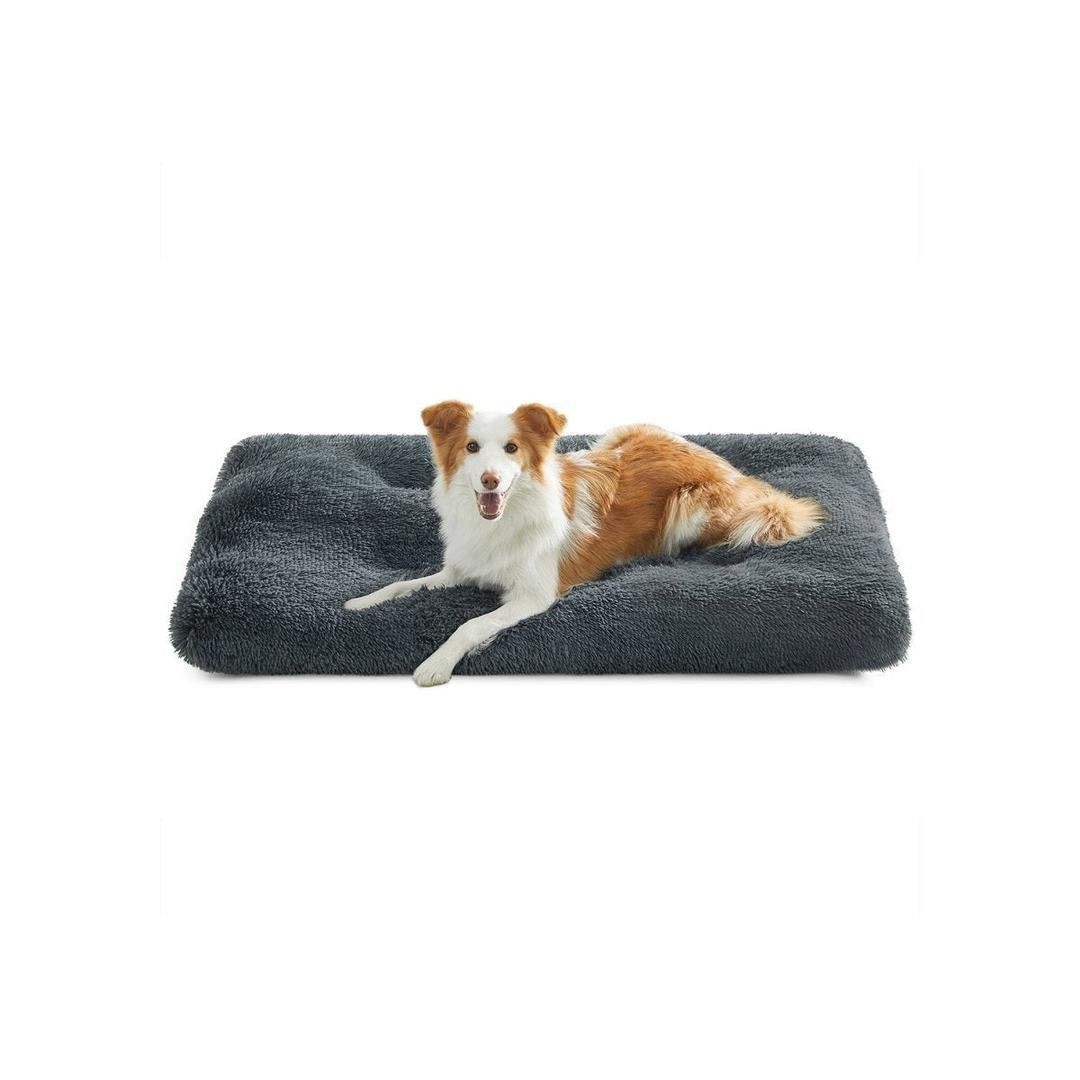 Hundepude 10 cm tyk – plys med skridsikker bund – 80, 95, 110 eller 122 cm – vaskbar